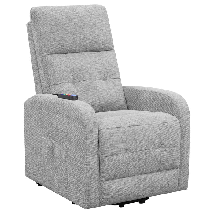 Howie Tufted Upholstered Power Lift Recliner Grey - Orbit Furniture (Richmond,BC)