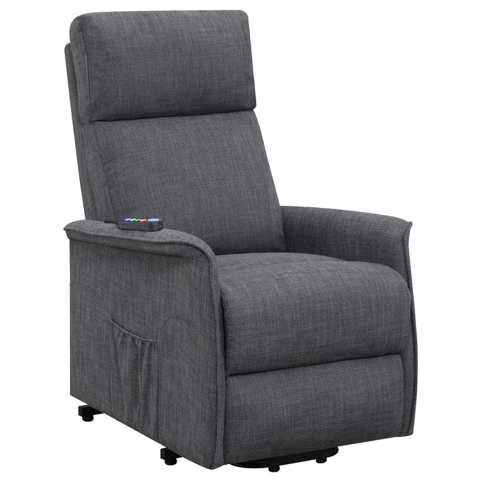Herrera Power Lift Recliner with Wired Remote Charcoal - Orbit Furniture (Richmond,BC)