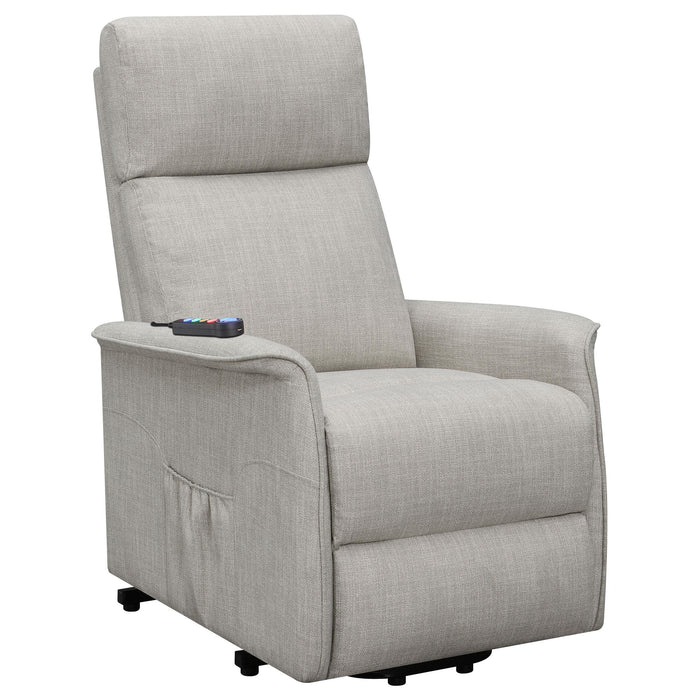 Herrera Power Lift Recliner with Wired Remote Beige - Orbit Furniture (Richmond,BC)