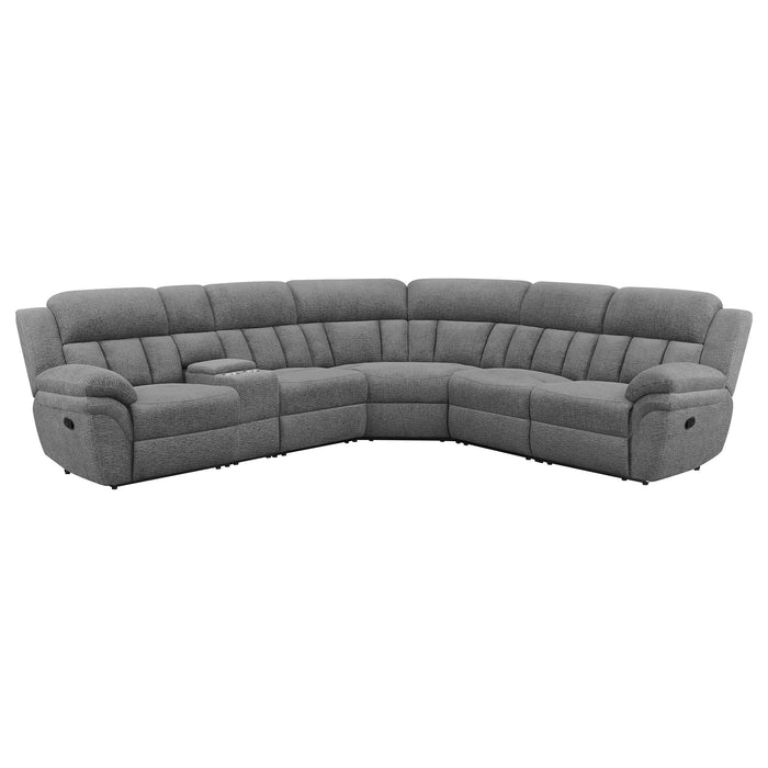 Bahrain 6-piece Upholstered Motion Sectional Charcoal - Orbit Furniture (Richmond,BC)