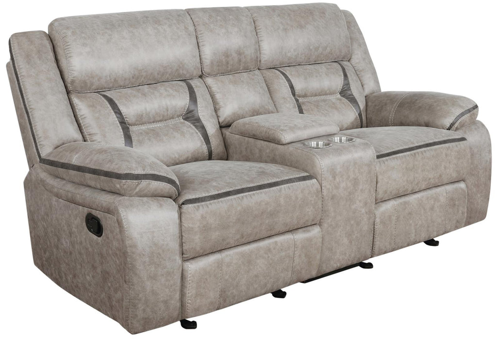 Greer Upholstered Tufted Back Glider Loveseat - Orbit Furniture (Richmond,BC)