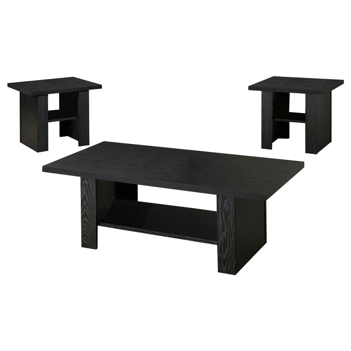 Rodez 3-piece Occasional Table Set Black Oak - Orbit Furniture (Richmond,BC)