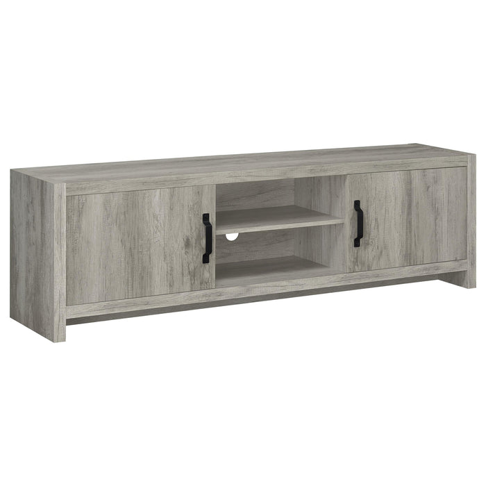 Burke 2-door TV Console Grey Driftwood - Orbit Furniture (Richmond,BC)