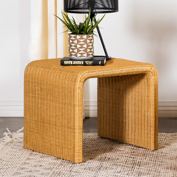 Juanita Square Rattan End Table Natural - Orbit Furniture (Richmond,BC)