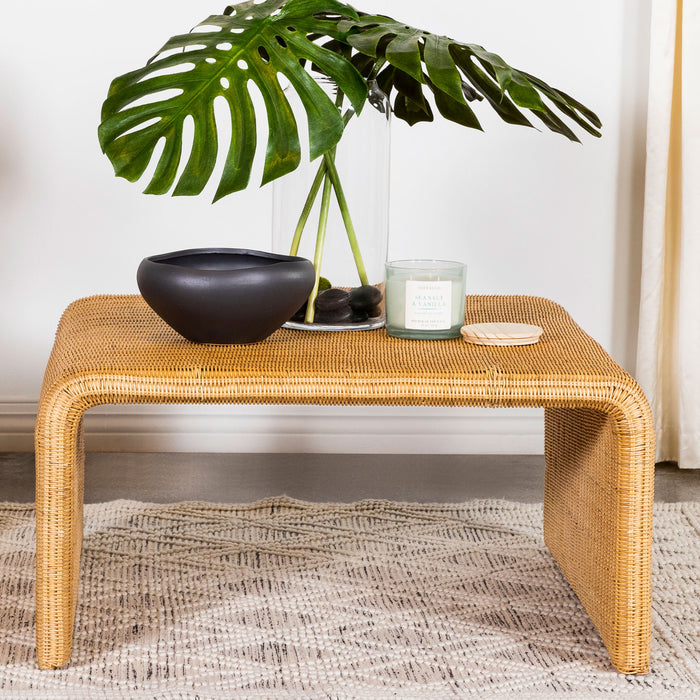 Juanita Square Rattan Coffee Table Natural - Orbit Furniture (Richmond,BC)