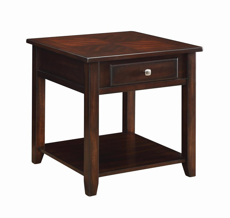 Bradford Square 1-shelf End Table Walnut - Orbit Furniture (Richmond,BC)