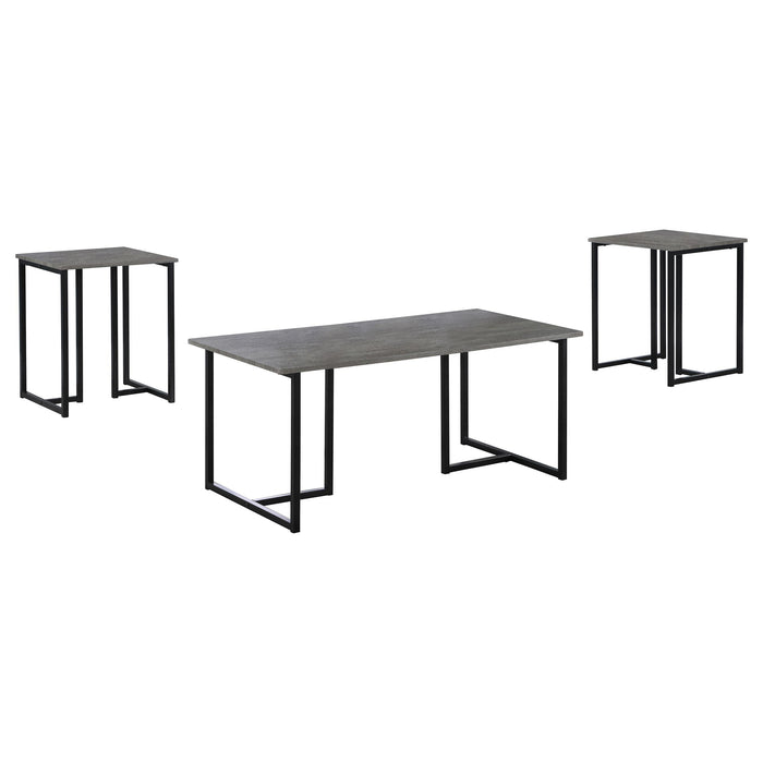 Nyla 3-piece Occasional Set Weathered Grey and Black - Orbit Furniture (Richmond,BC)