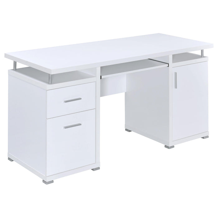 Tracy 2-drawer Computer Desk White - Orbit Furniture (Richmond,BC)