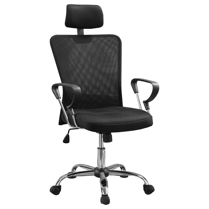Stark Mesh Back Office Chair Black and Chrome - Orbit Furniture (Richmond,BC)