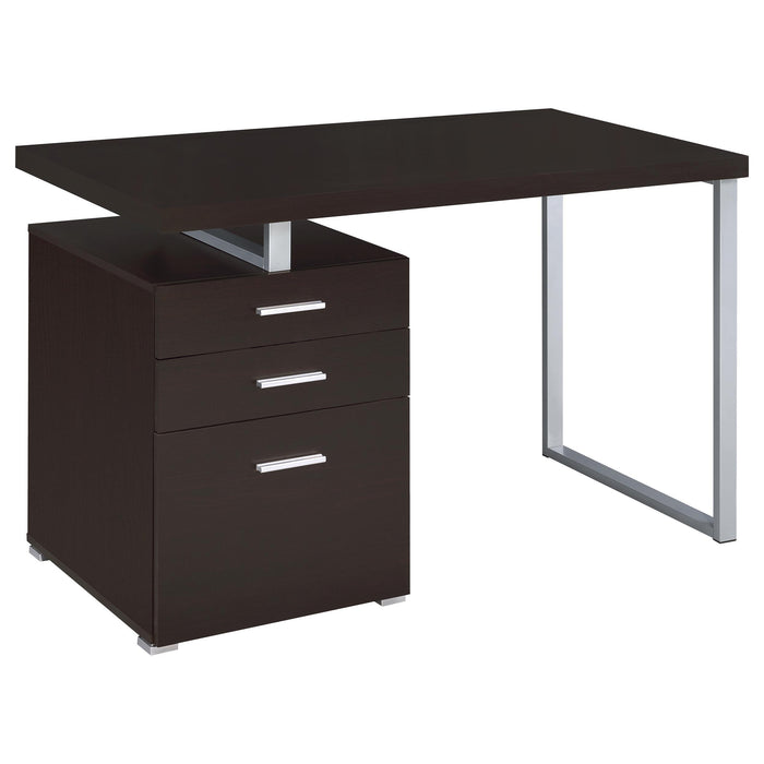 Brennan 3-drawer Office Desk Cappuccino - Orbit Furniture (Richmond,BC)