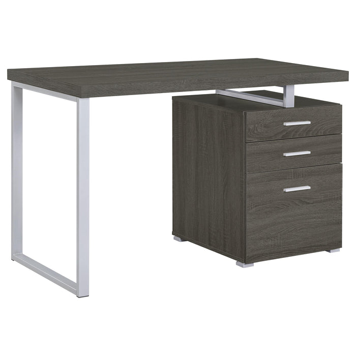 Brennan 3-drawer Office Desk Weathered Grey - Orbit Furniture (Richmond,BC)