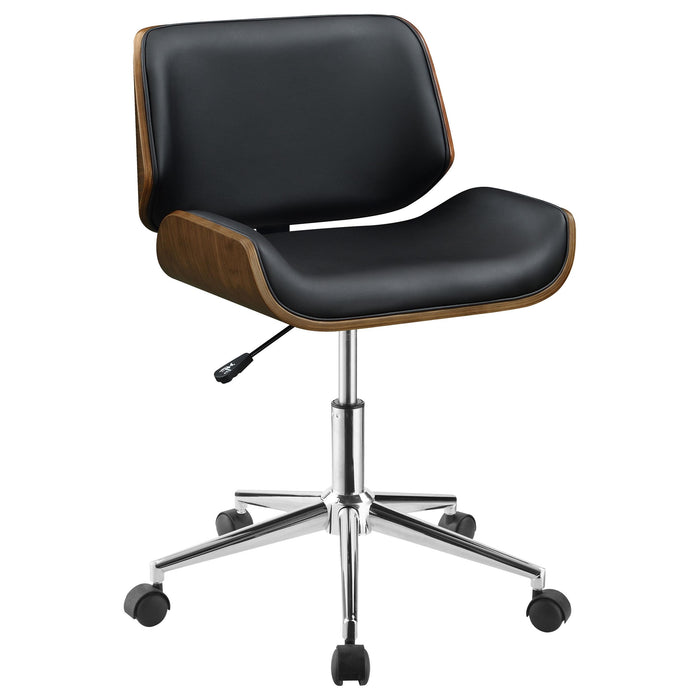 Addington Adjustable Height Office Chair Black and Chrome - Orbit Furniture (Richmond,BC)