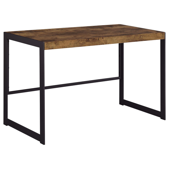 Estrella Writing Desk Antique Nutmeg and Gunmetal - Orbit Furniture (Richmond,BC)