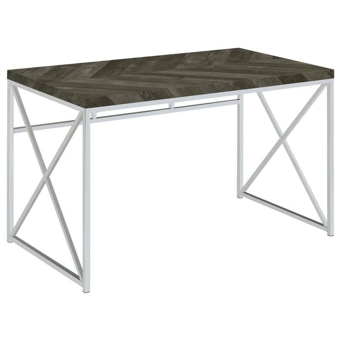 Grimma Writing Desk Rustic Grey Herringbone - Orbit Furniture (Richmond,BC)