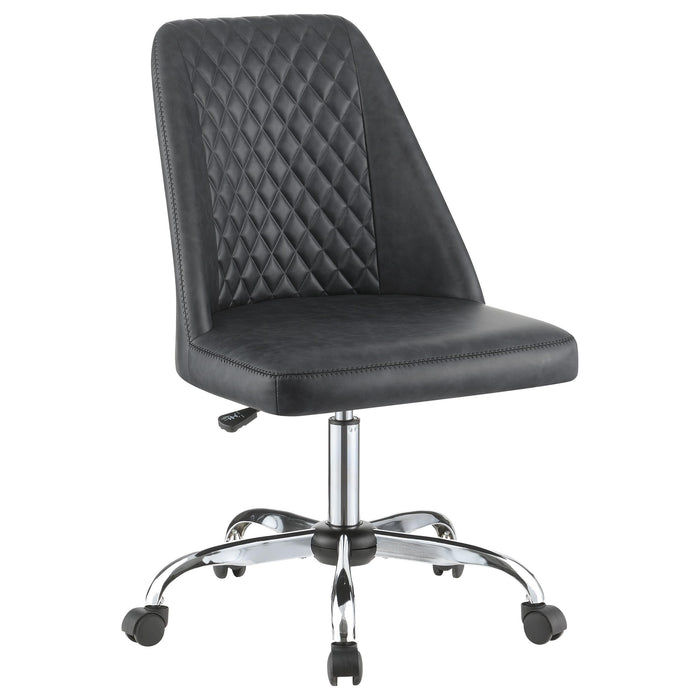 Althea Upholstered Tufted Back Office Chair Grey and Chrome - Orbit Furniture (Richmond,BC)