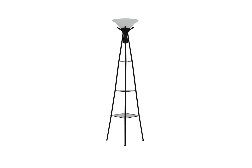 Gianni Versatile Shelf Tower Floor Lamp Charcoal Black - Orbit Furniture (Richmond,BC)