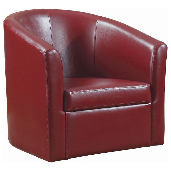 Turner Upholstery Sloped Arm Accent Swivel Chair Red - Orbit Furniture (Richmond,BC)