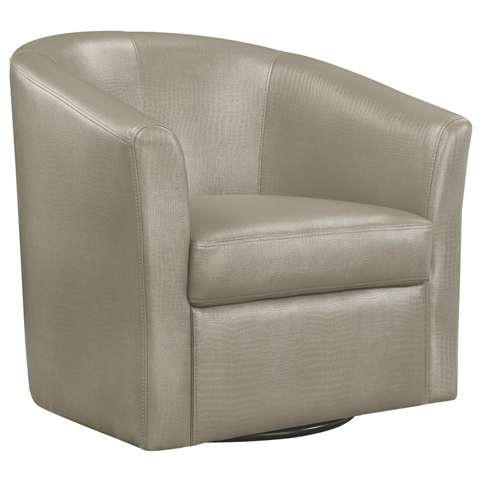 Turner Upholstery Sloped Arm Accent Swivel Chair Champagne - Orbit Furniture (Richmond,BC)