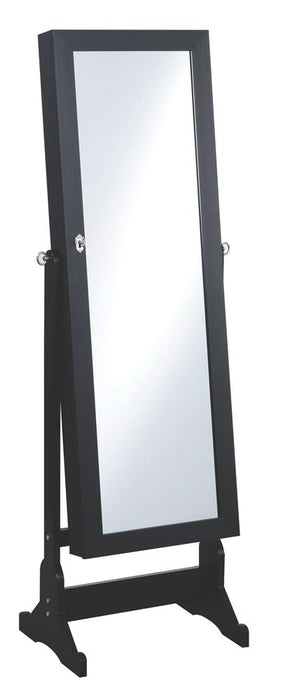 Tutuola Jewelry Cheval Mirror Black - Orbit Furniture (Richmond,BC)