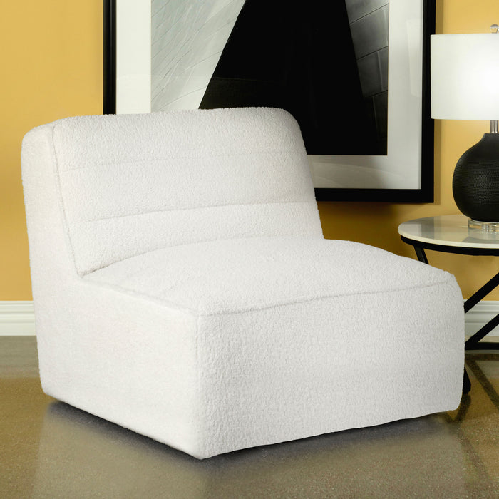 Cobie Upholstered Swivel Armless Chair - Orbit Furniture (Richmond,BC)