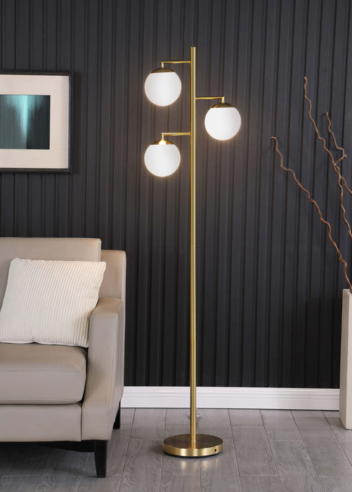 Sena Trio Tree Floor Lamp Gold - Orbit Furniture (Richmond,BC)