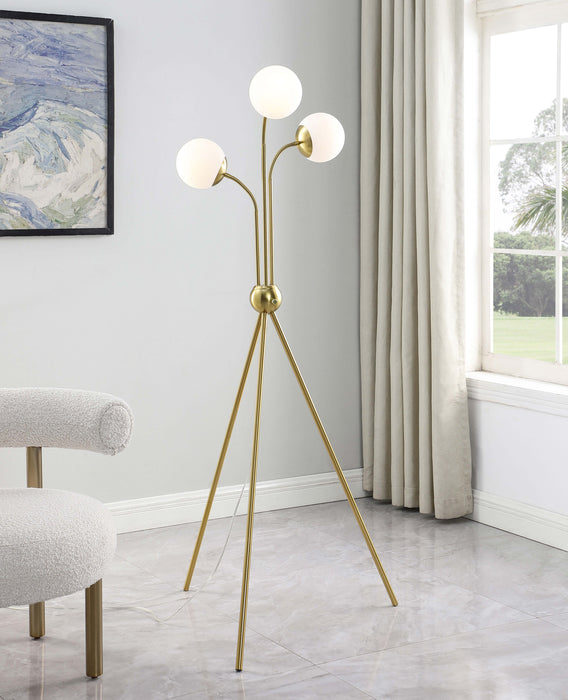 Miley Trio Tree Floor Lamp Gold - Orbit Furniture (Richmond,BC)