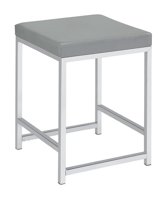 Umbridge Upholstered Square Padded Cushion Vanity Stool - Orbit Furniture (Richmond,BC)