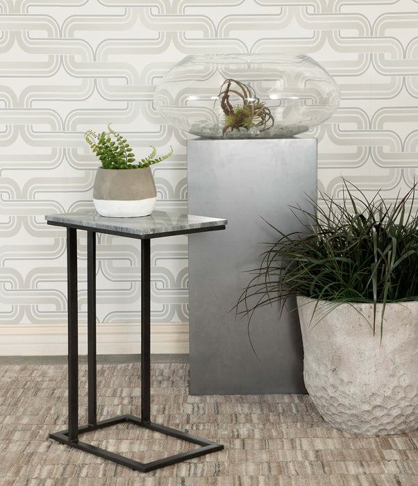 Vicente Accent Table with Marble Top Grey - Orbit Furniture (Richmond,BC)