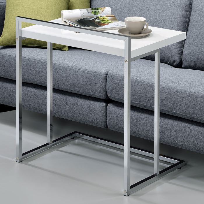 Dani Rectangular Snack Table with Metal Base - Orbit Furniture (Richmond,BC)