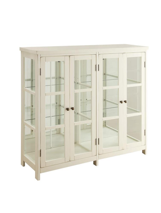 Sable 4-door Display Accent Cabinet White - Orbit Furniture (Richmond,BC)