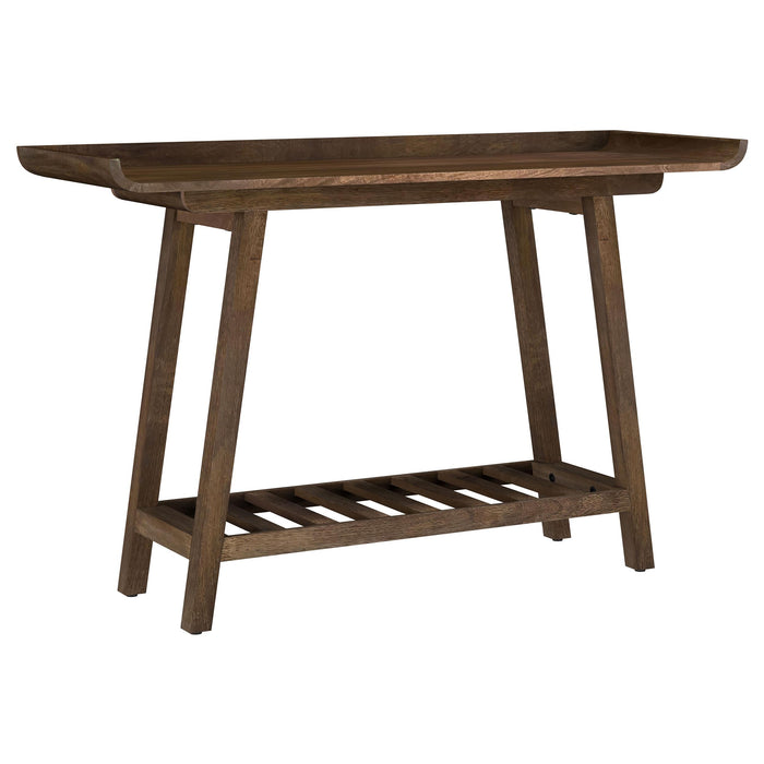 Ornelas 46-inch Console Table with Slatted Shelf Mango Brown - Orbit Furniture (Richmond,BC)