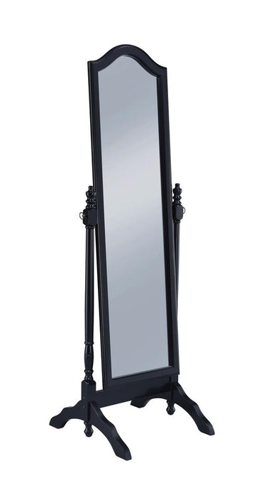 Cabot Rectangular Cheval Mirror with Arched Top Black - Orbit Furniture (Richmond,BC)