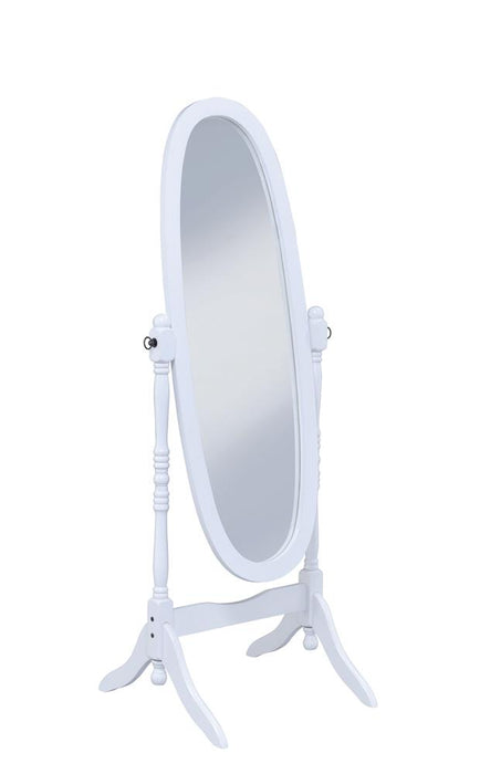Foyet Oval Cheval Mirror White - Orbit Furniture (Richmond,BC)