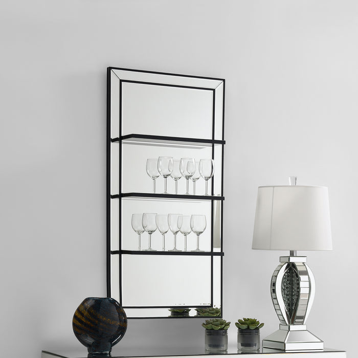 Oriel 3-Shelf Rectangle Wall Mirror - Orbit Furniture (Richmond,BC)