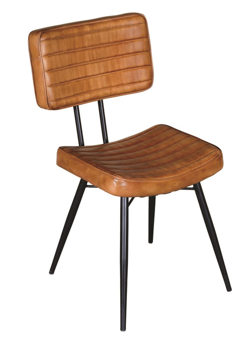 Misty Padded Side Chairs Camel and Black (Set of 2) - Orbit Furniture (Richmond,BC)