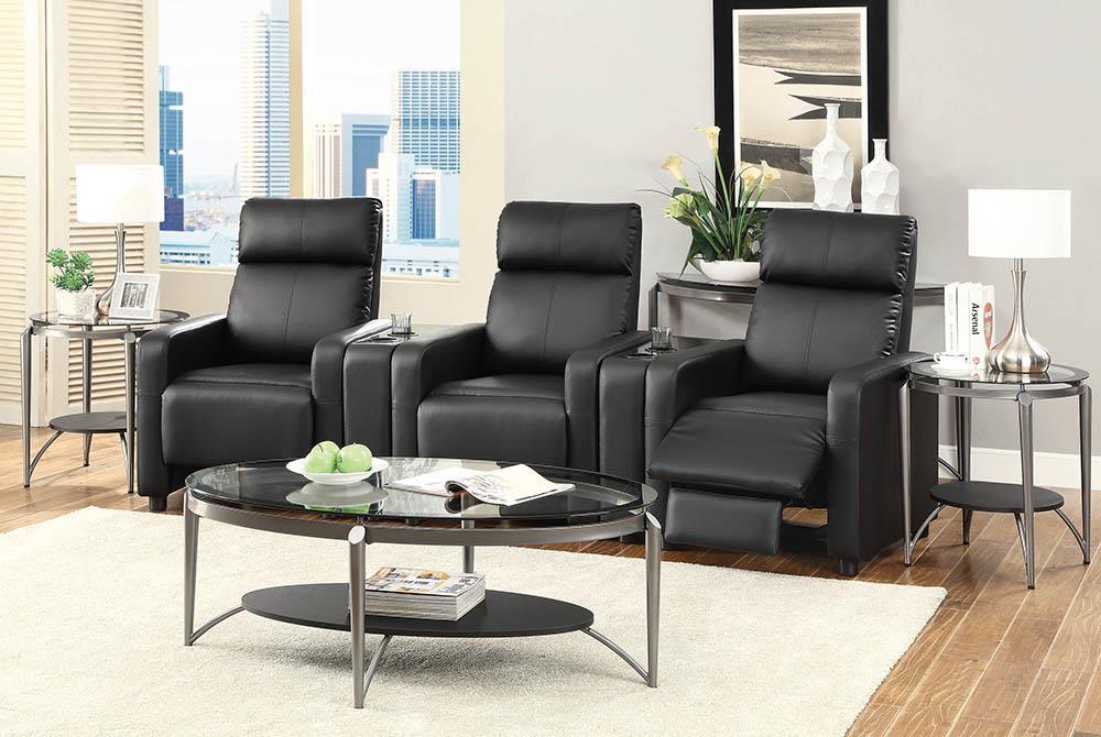 Toohey Home Theater Black Console - Orbit Furniture (Richmond,BC)