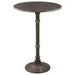 Oswego Round Bar Table Dark Russet and Antique Bronze - Orbit Furniture (Richmond,BC)