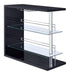 Prescott Rectangular 2-shelf Bar Unit Glossy Black - Orbit Furniture (Richmond,BC)
