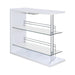 Prescott Rectangular 2-shelf Bar Unit Glossy White - Orbit Furniture (Richmond,BC)