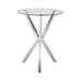 Denali Round Glass Top Bar Table Chrome - Orbit Furniture (Richmond,BC)