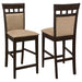Gabriel Upholstered Counter Height Stools Cappuccino and Beige (Set of 2) - Orbit Furniture (Richmond,BC)