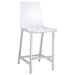 Juelia Counter Height Stools Chrome and Clear Acrylic (Set of 2) - Orbit Furniture (Richmond,BC)