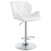 Berrington Adjustable Bar Stools Chrome and White (Set of 2) - Orbit Furniture (Richmond,BC)