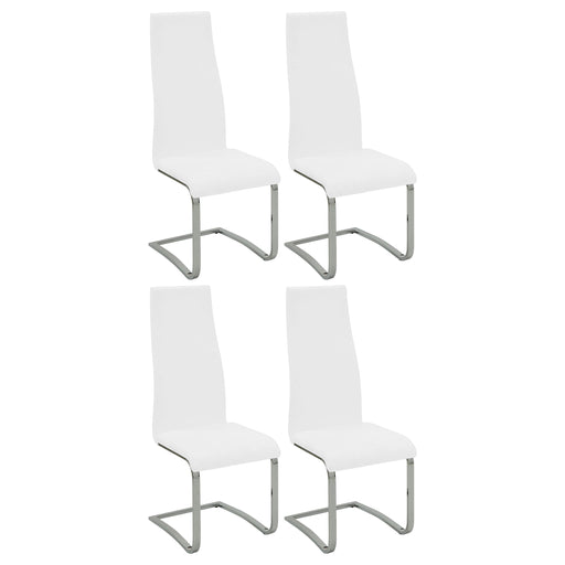Montclair High Back Dining Chairs Black and Chrome (Set of 4) - Orbit Furniture (Richmond,BC)