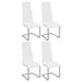 Montclair High Back Dining Chairs Black and Chrome (Set of 4) - Orbit Furniture (Richmond,BC)