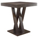 Freda Double X-shaped Base Square Bar Table Cappuccino - Orbit Furniture (Richmond,BC)