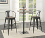 Cavalier 3-piece Square Bar Table Set Dark Elm and Black - Orbit Furniture (Richmond,BC)
