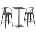 Cavalier 3-piece Square Bar Table Set Dark Elm and Black - Orbit Furniture (Richmond,BC)