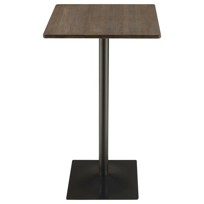Cavalier 3-piece Square Bar Table Set Dark Elm and Black - Orbit Furniture (Richmond,BC)