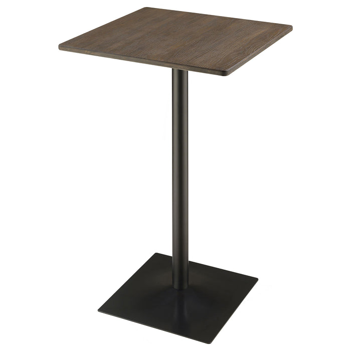 Cavalier 3-piece Square Bar Table Set Dark Elm and Black - Orbit Furniture (Richmond,BC)